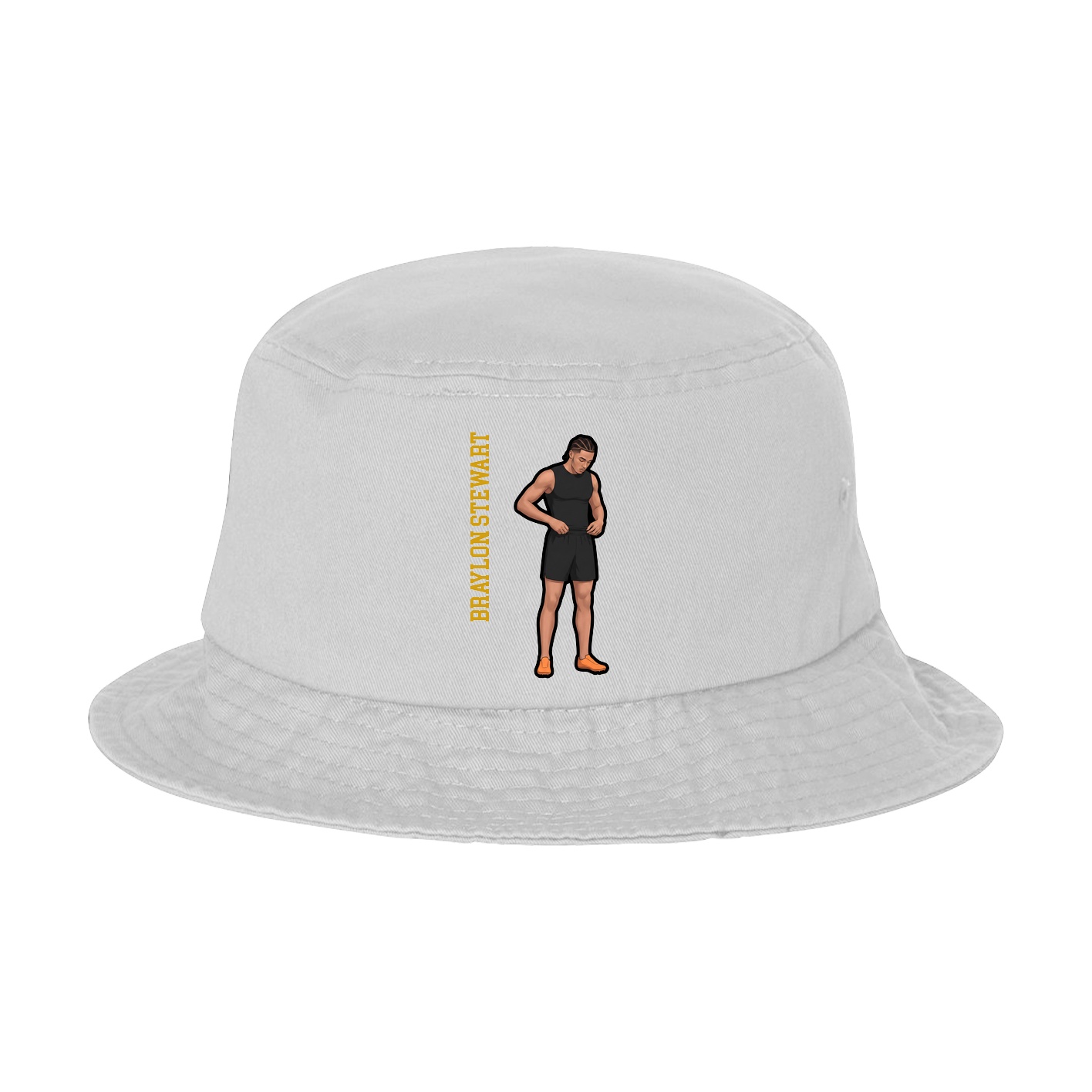 Bucket Cap — Name Vertical in White