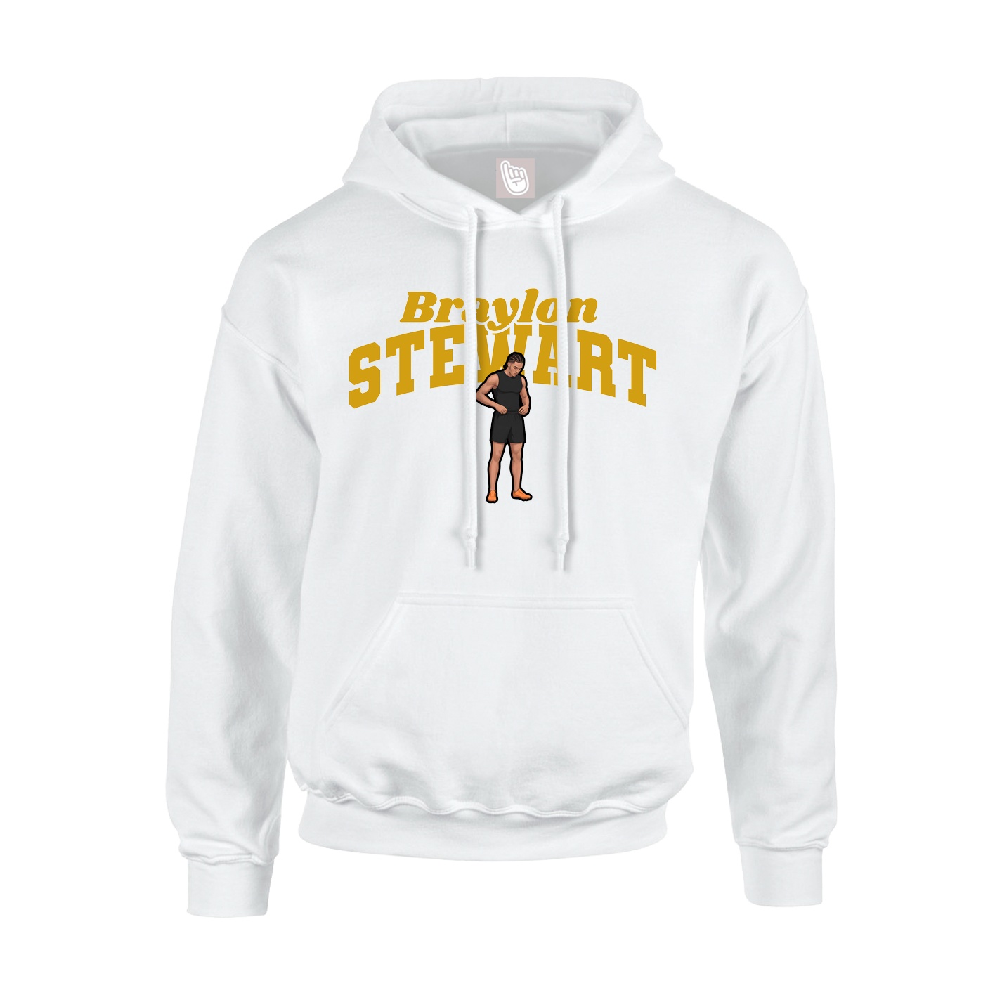 Youth Hoodie — Signature Arch in White