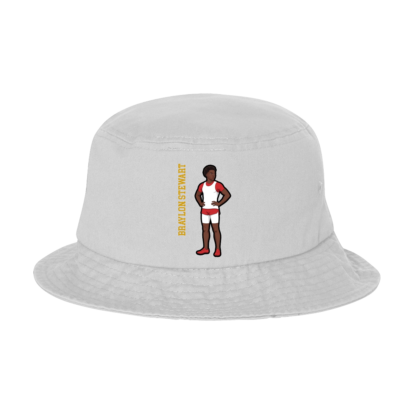 Bucket Cap — Name Vertical in White