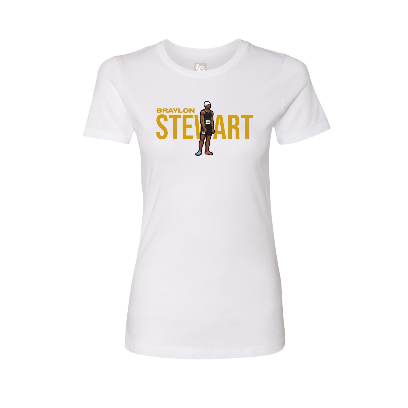 Womens Tee — Player Name in White