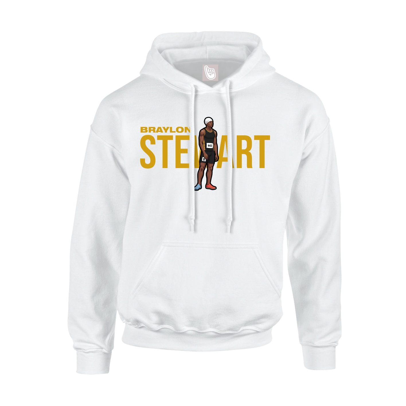 Youth Hoodie — Player Name in White