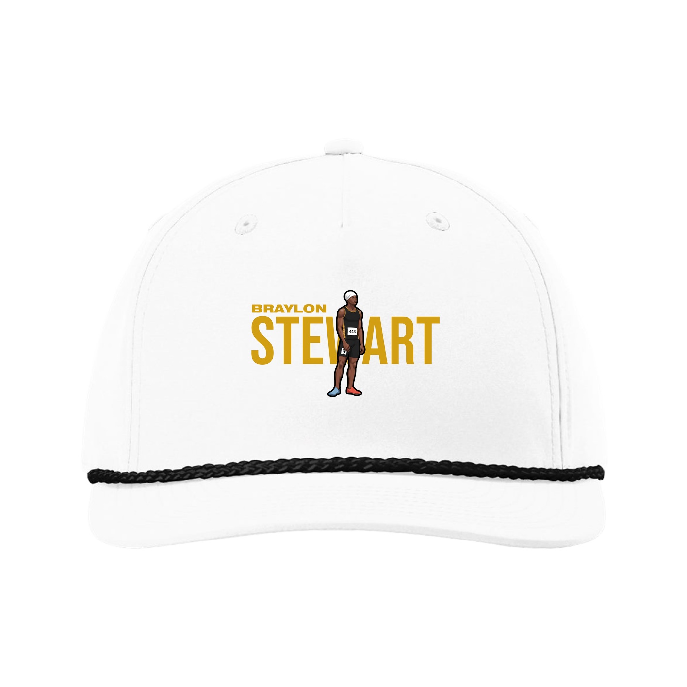 Five-Panel Classic Rope Cap — Player Name in White