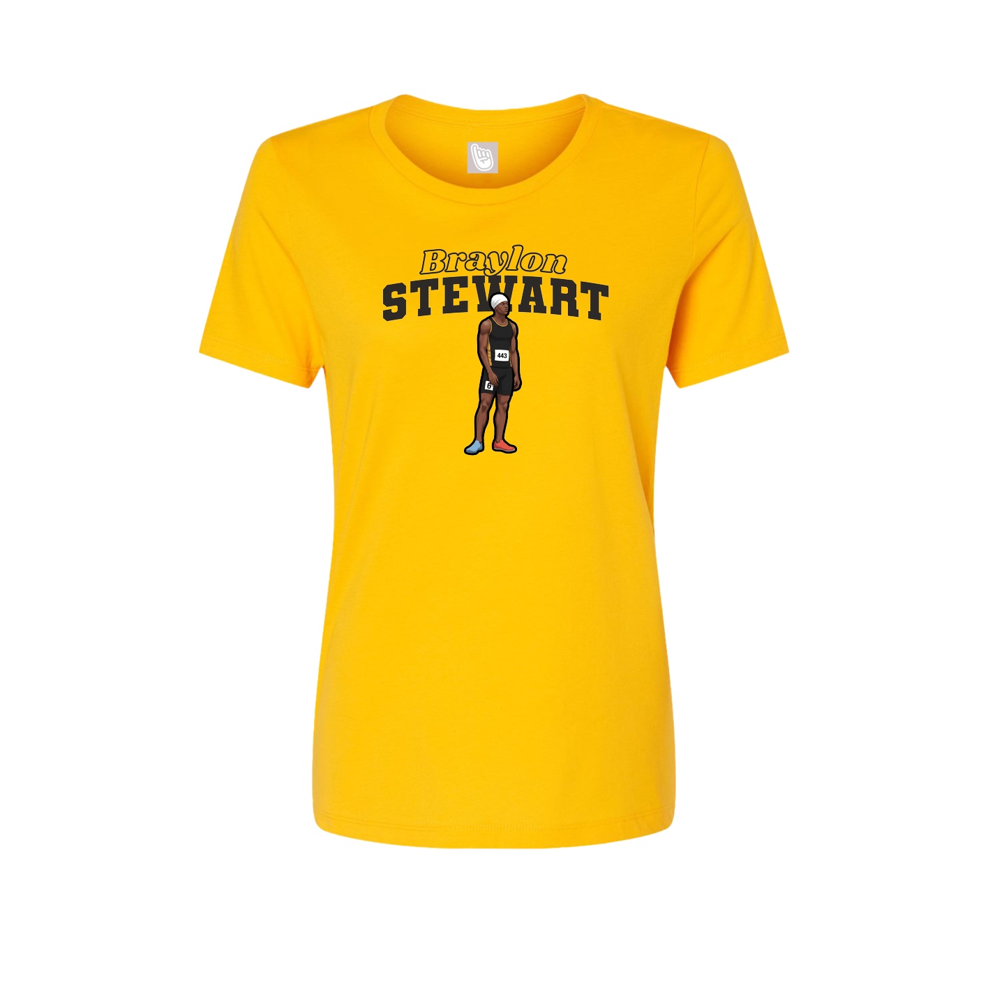 Womens Tee — Name Arch in Gold
