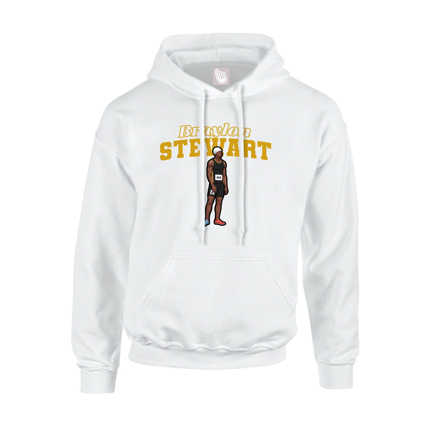 Hoodie — Name Arch in White