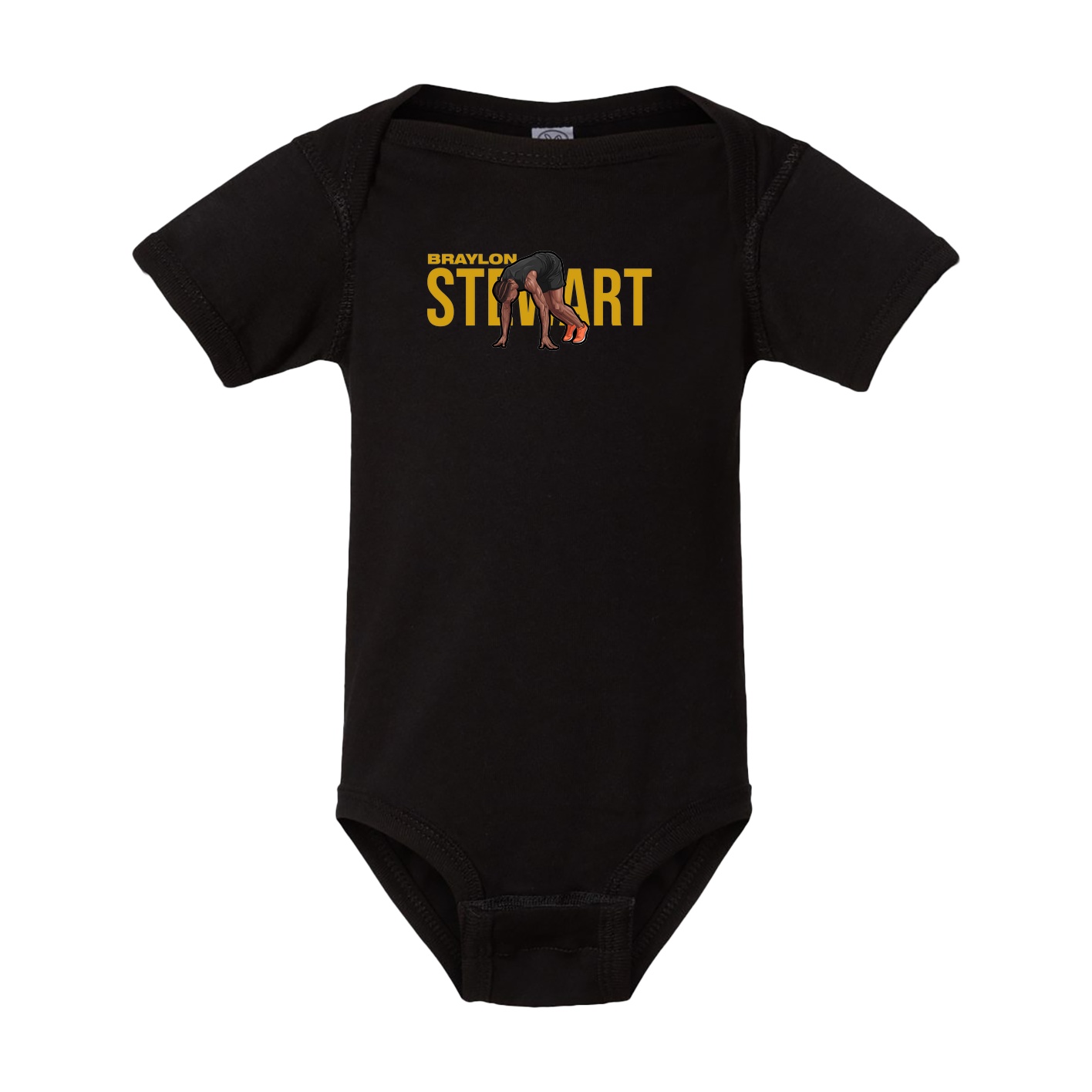Baby Onesie — Player Name in Black