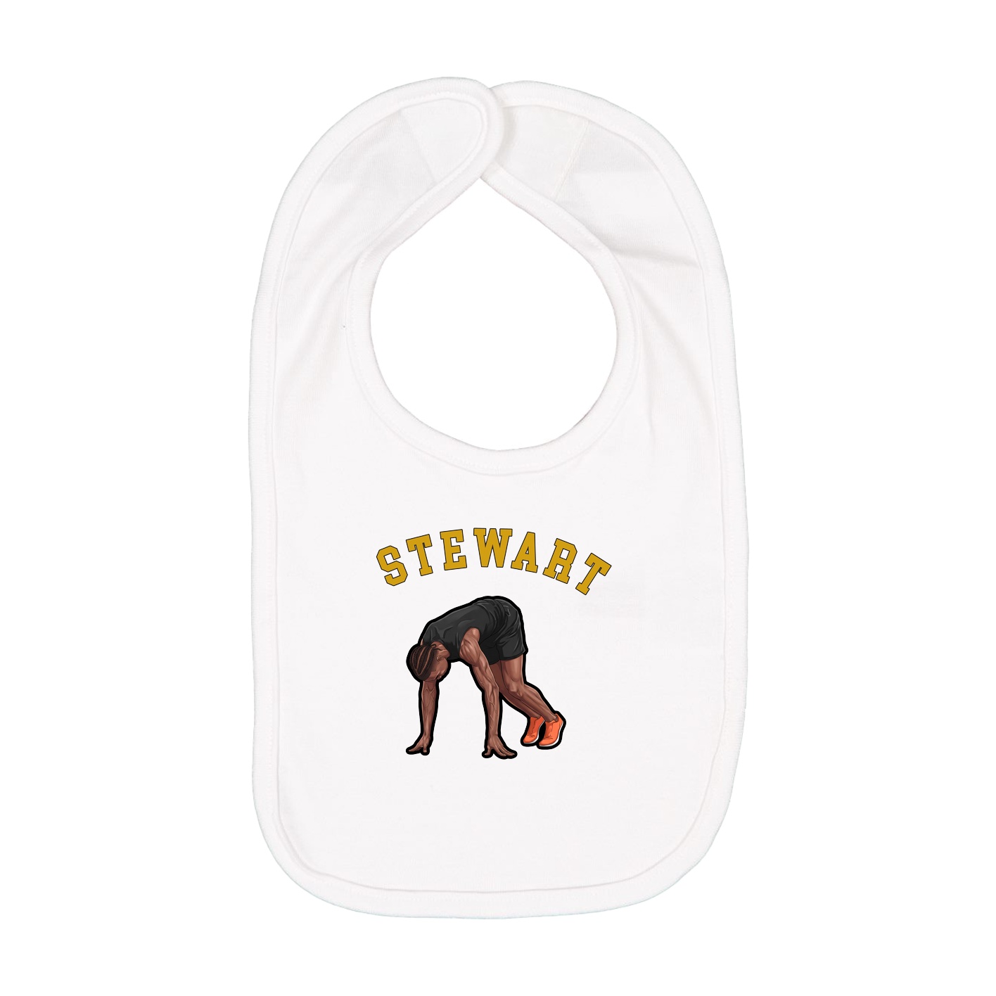 Infant Bib — Shirsey Arch in White