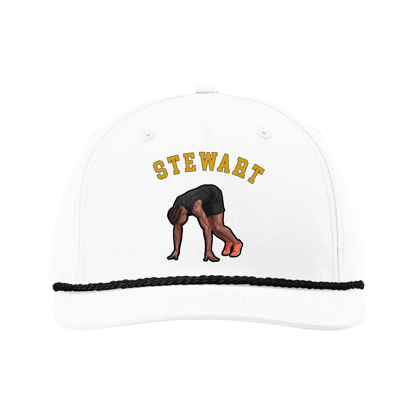 Five-Panel Classic Rope Cap — Shirsey Arch in White