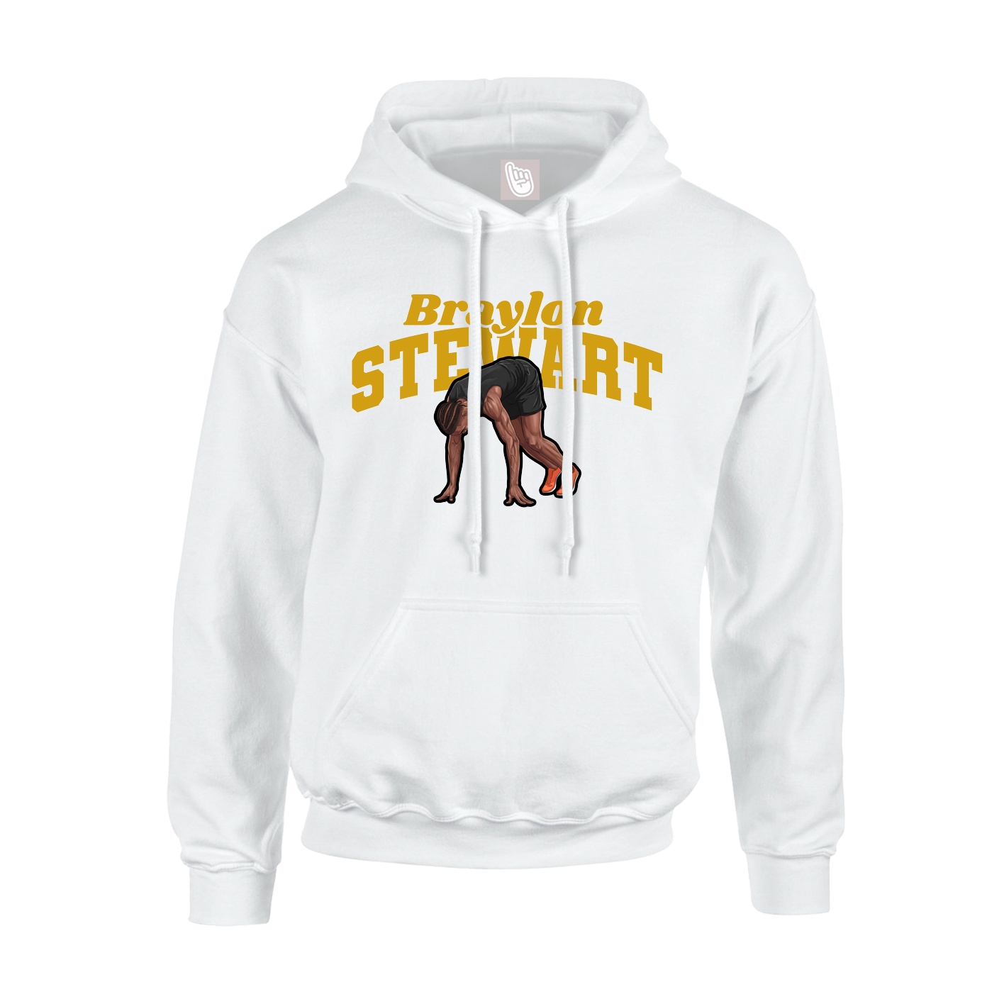 Hoodie — Signature Arch in White