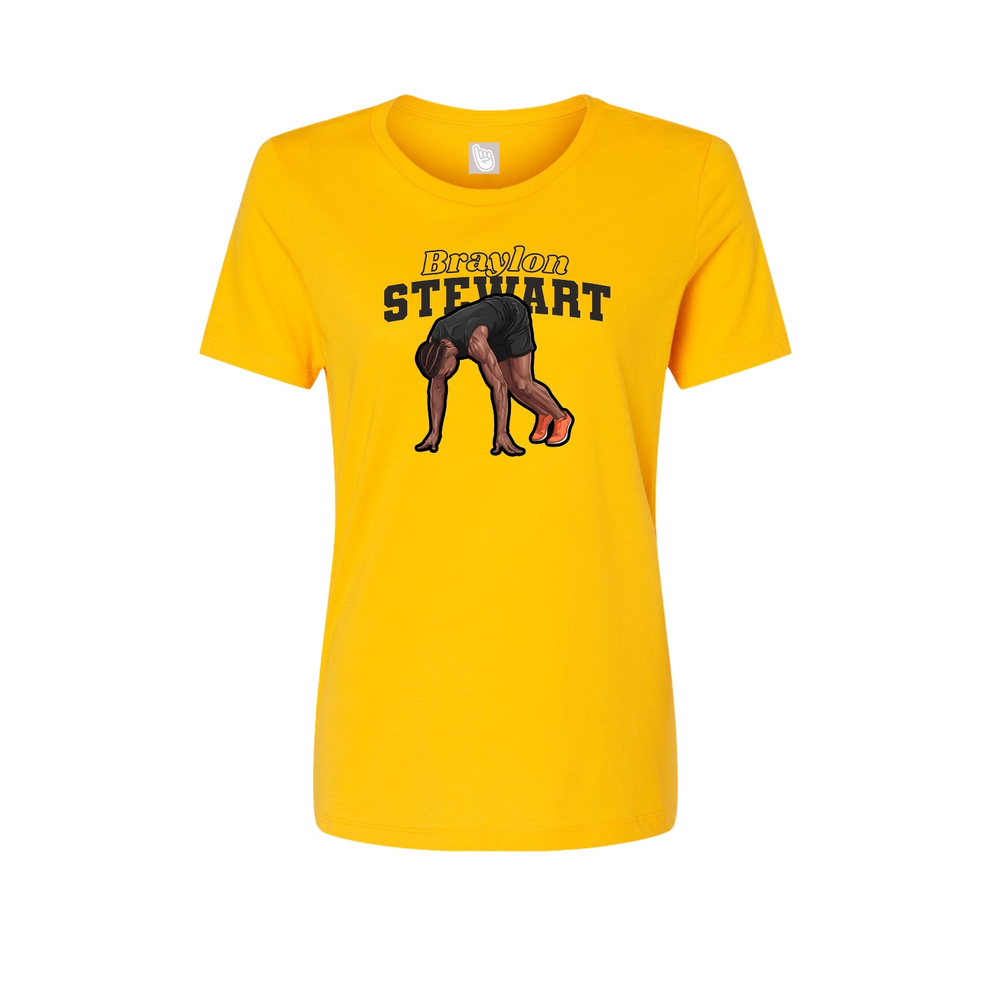 Womens Tee — Name Arch in Gold