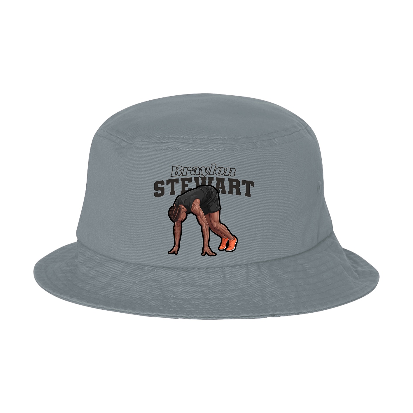 Bucket Cap — Name Arch in Grey