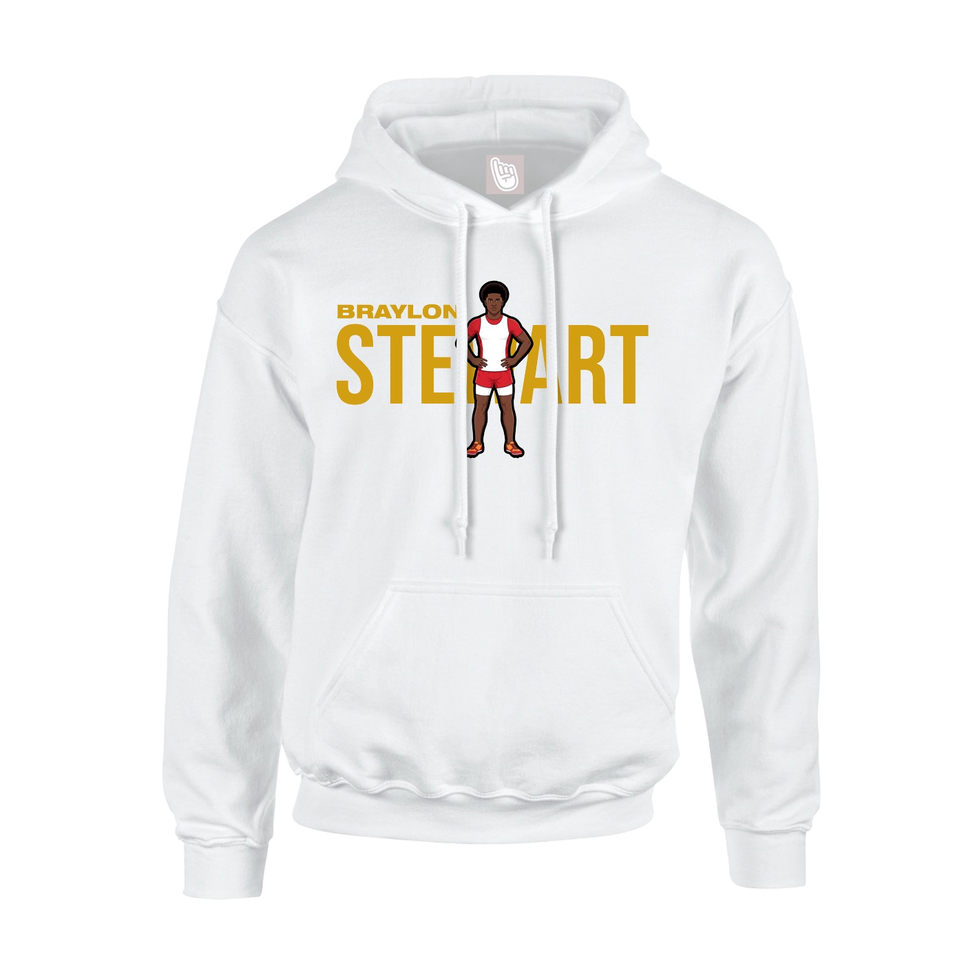 Youth Hoodie — Player Name in White