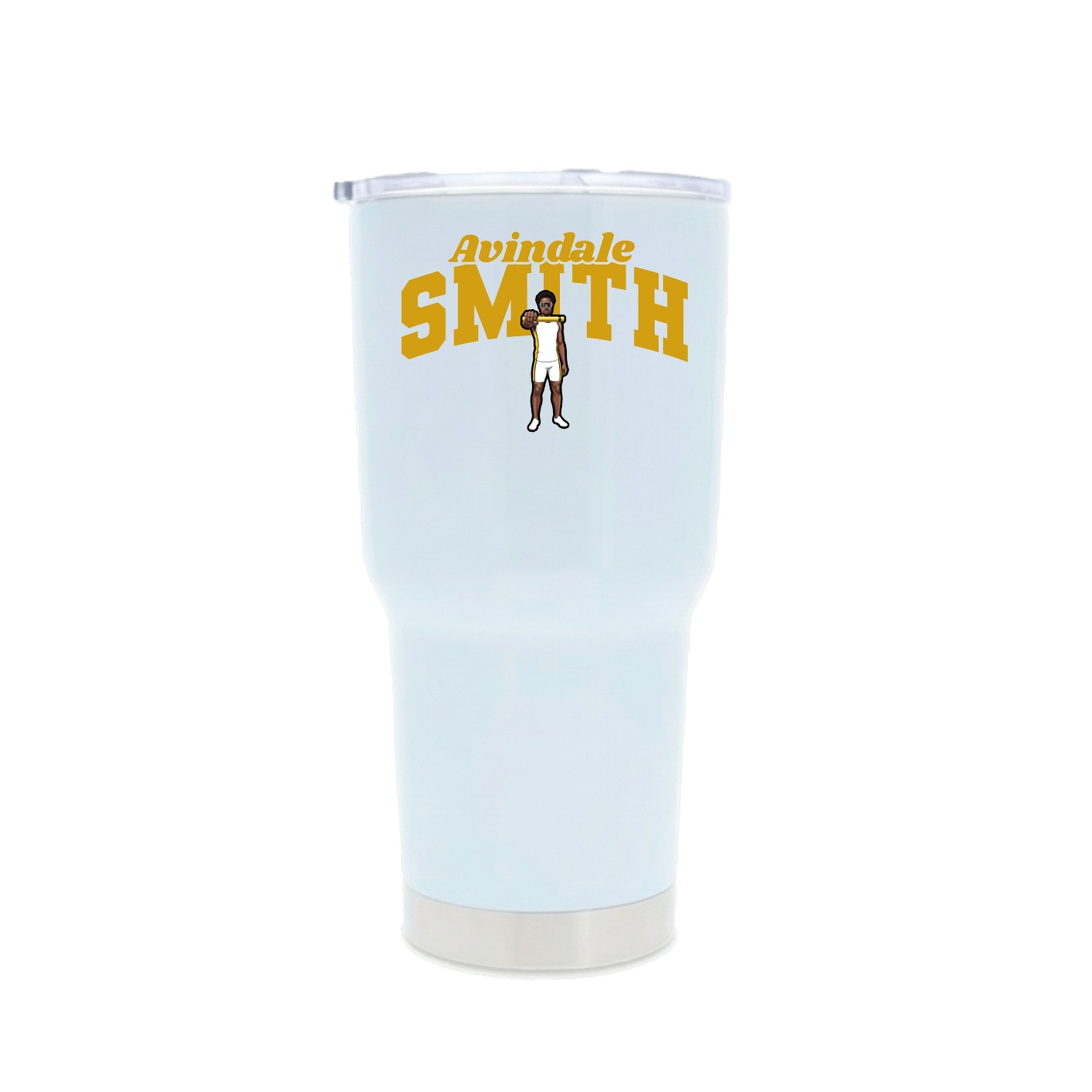 30oz Stainless Steel Tumbler — Signature Arch in White