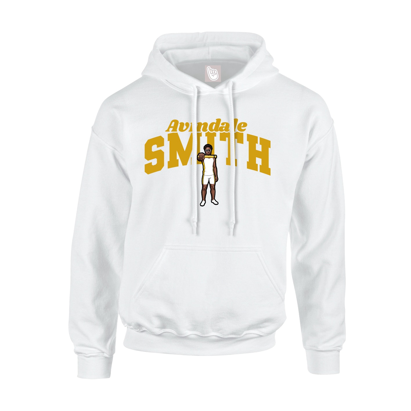 Hoodie — Signature Arch in White