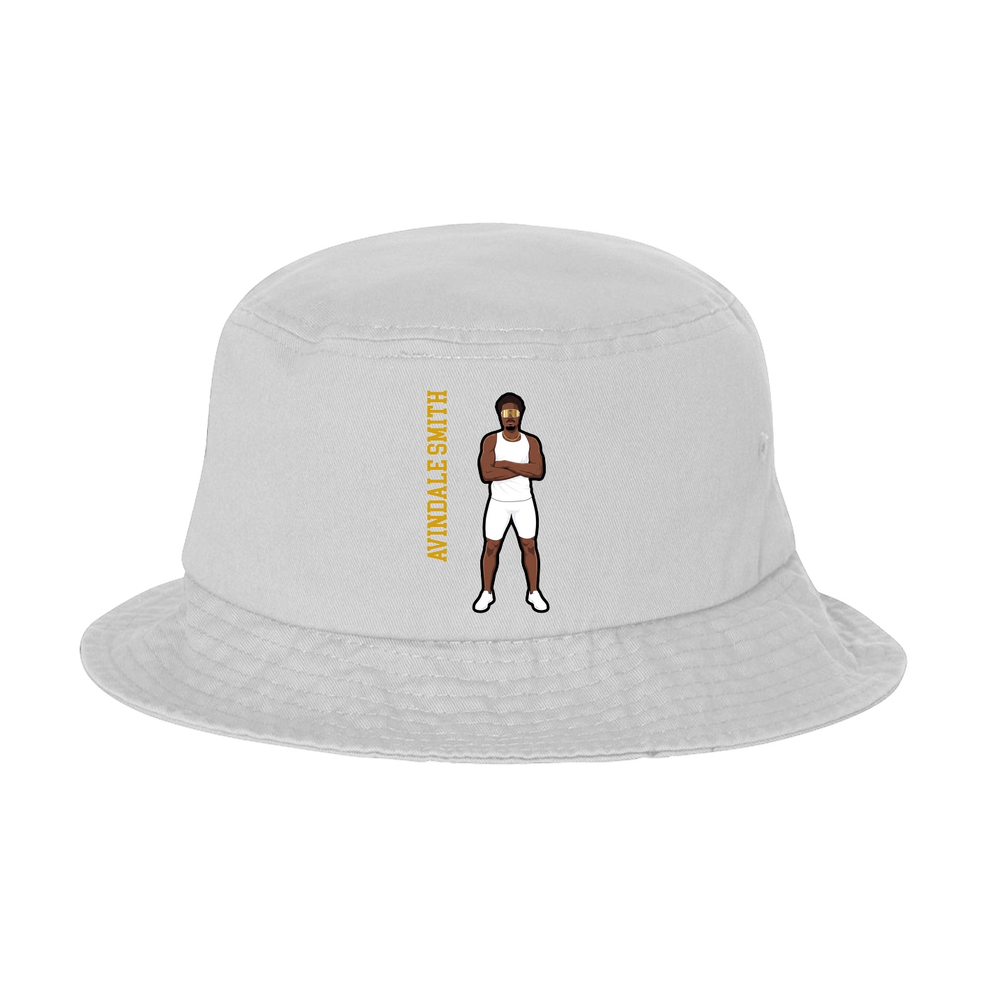 Bucket Cap — Name Vertical in White