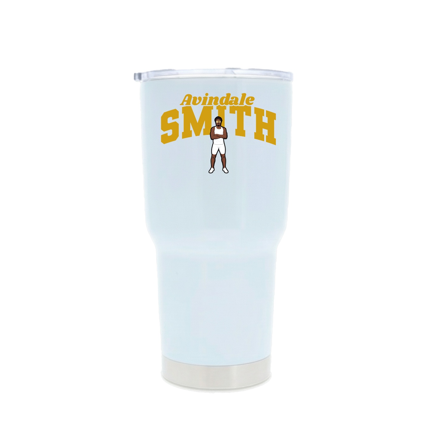 30oz Stainless Steel Tumbler — Signature Arch in White