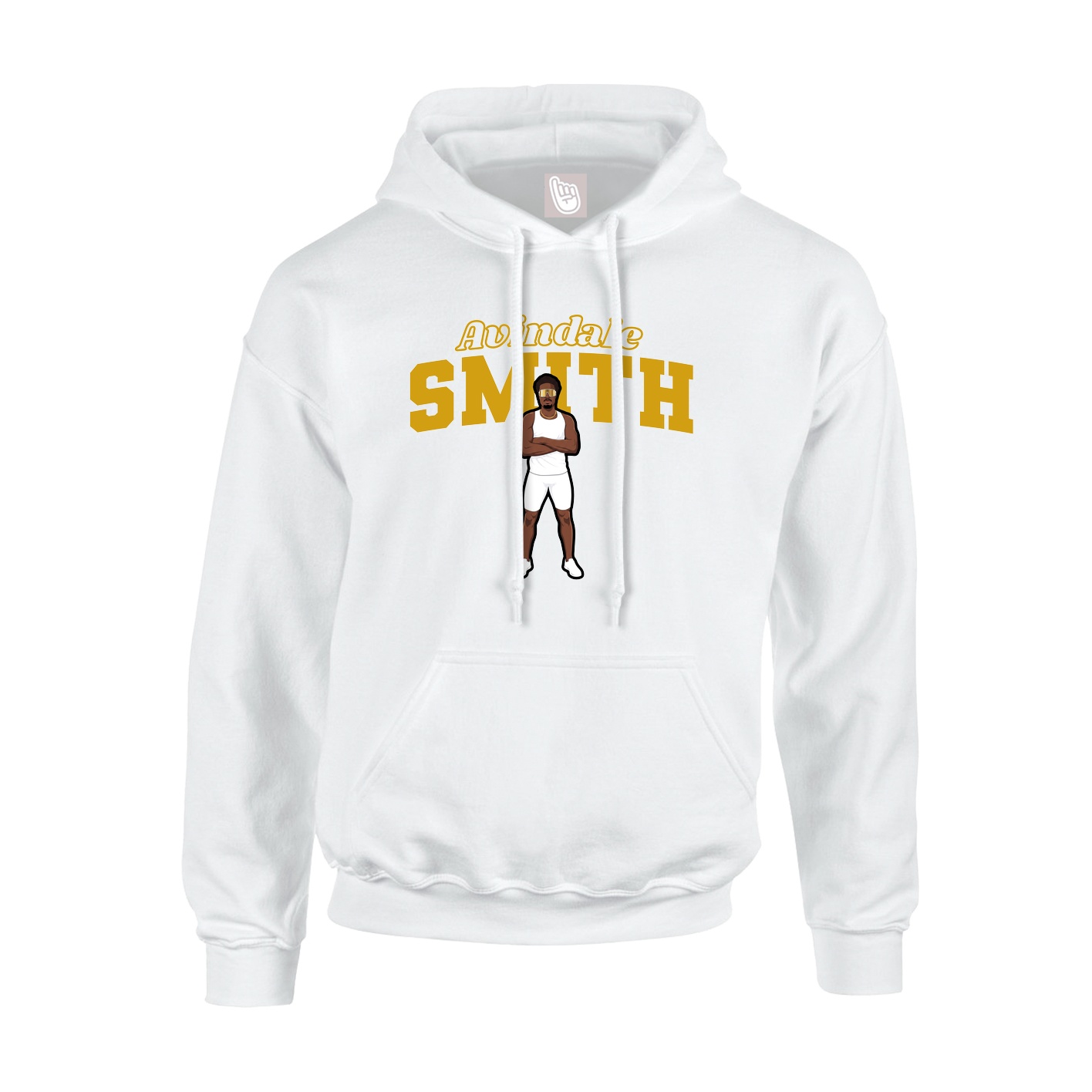 Hoodie — Name Arch in White
