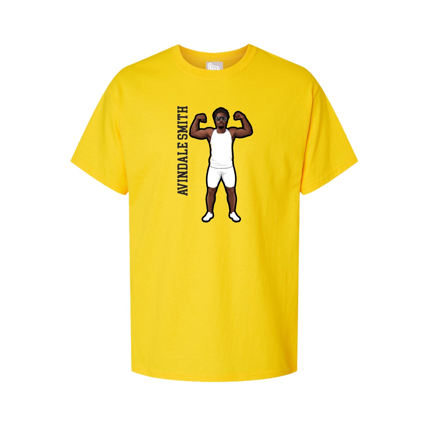 Youth Tee — Name Vertical in Gold