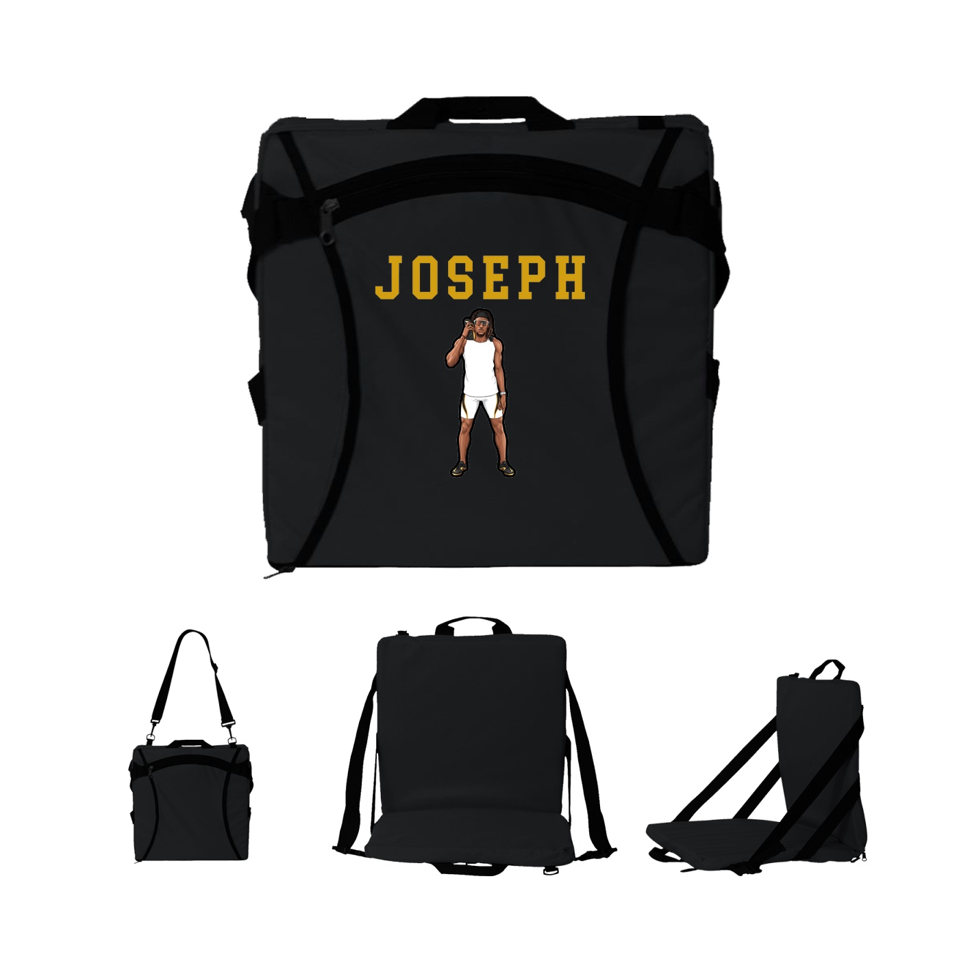 Folding Stadium Seat — Shirsey in Black