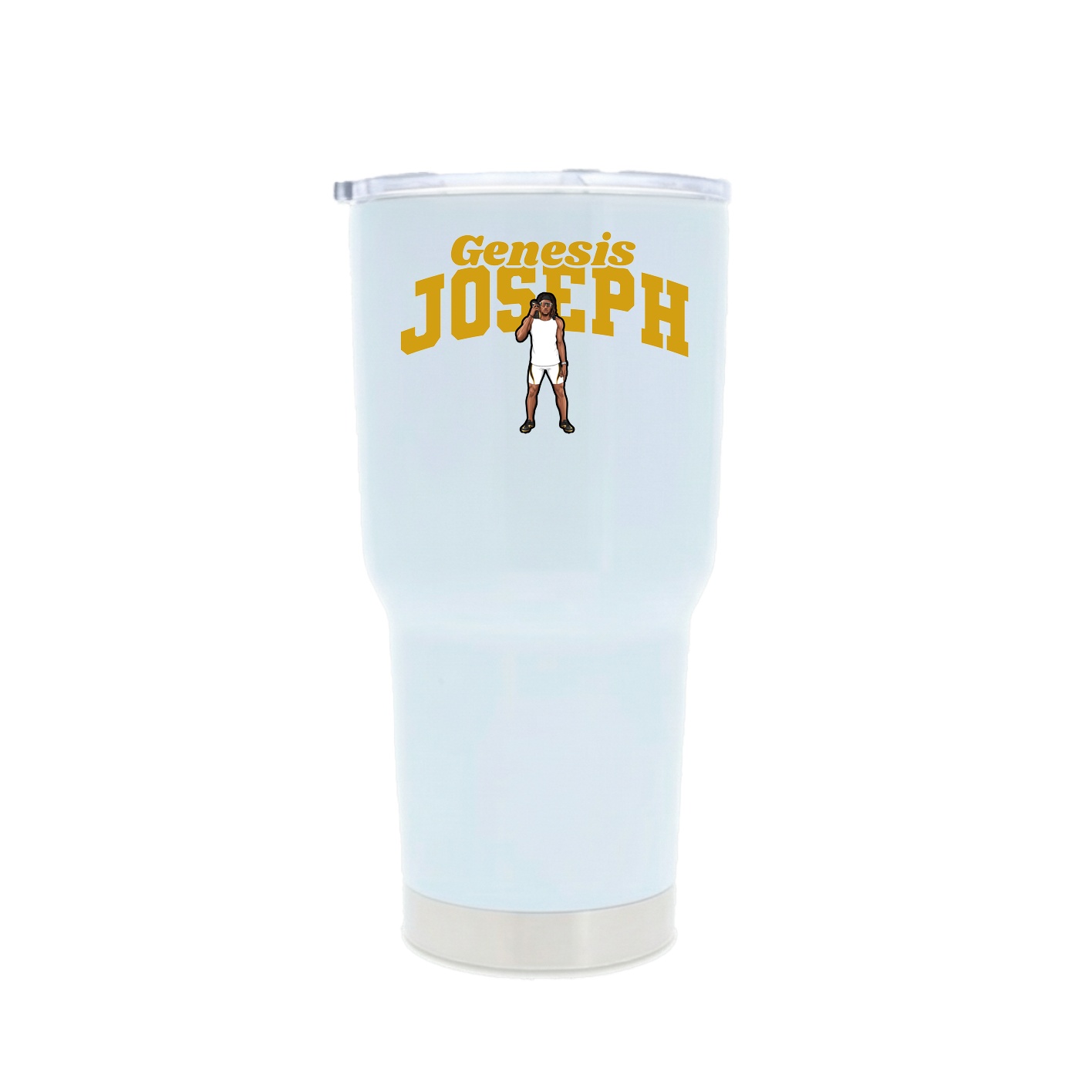 30oz Stainless Steel Tumbler — Signature Arch in White