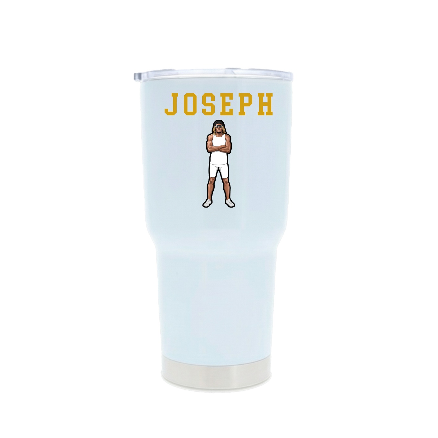 30oz Stainless Steel Tumbler — Shirsey in White