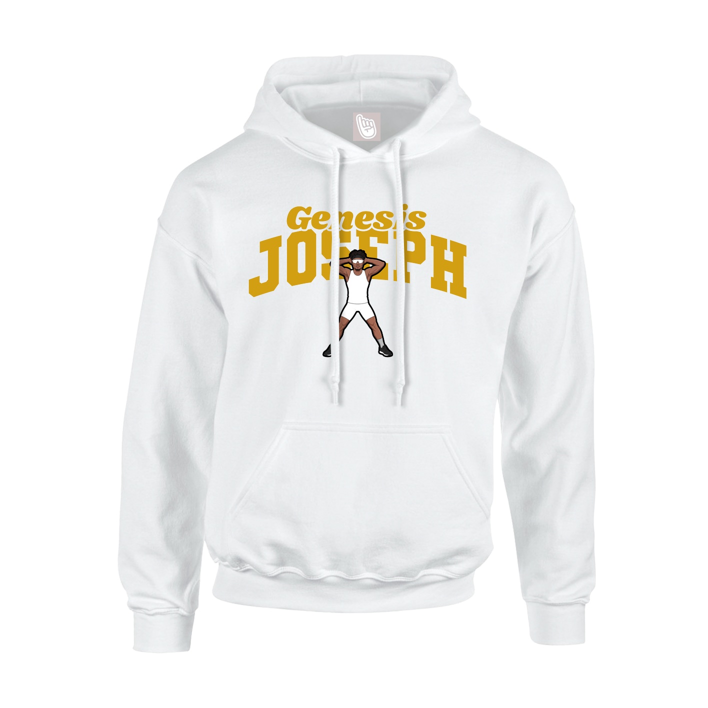 Youth Hoodie — Signature Arch in White