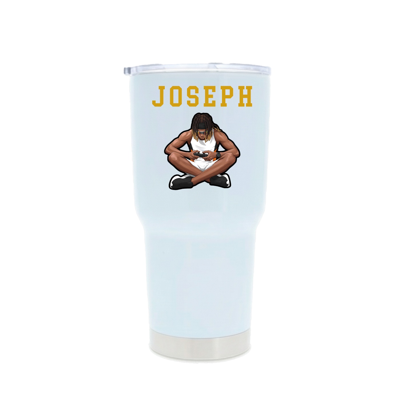 30oz Stainless Steel Tumbler — Shirsey in White