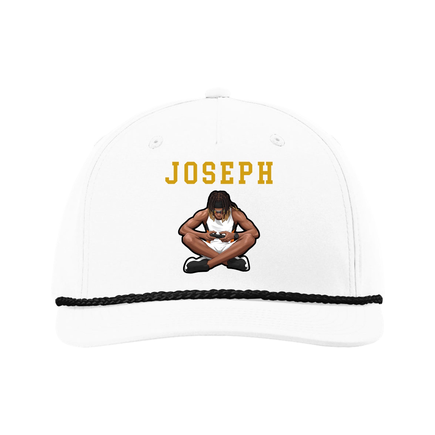 Five-Panel Classic Rope Cap — Shirsey in White
