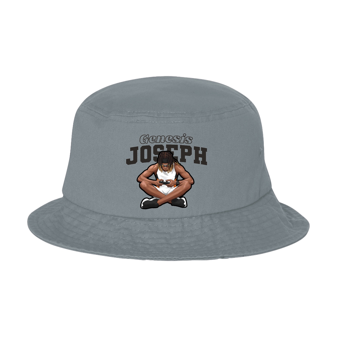 Bucket Cap — Name Arch in Grey