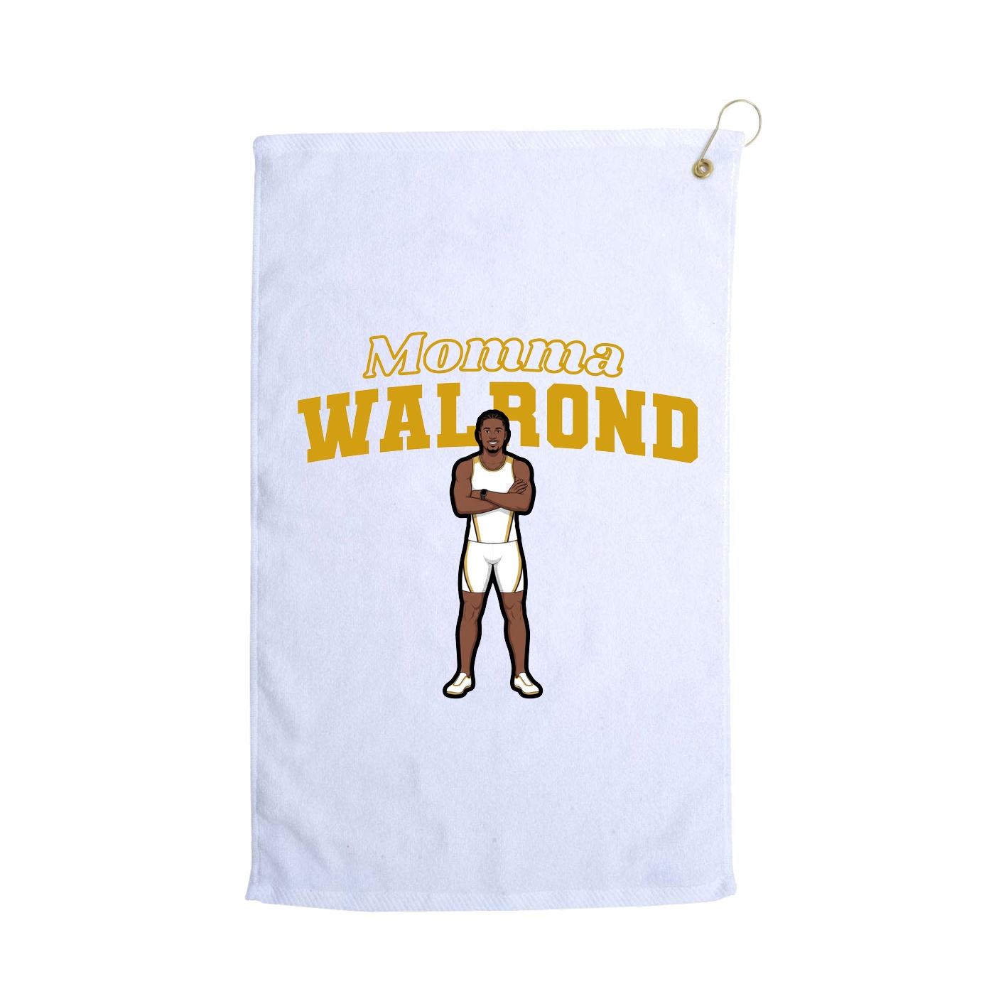 Golf Towel — Mothers Day Block in White