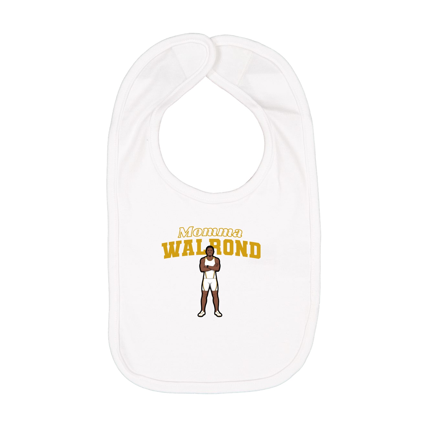 Infant Bib — Mothers Day Block in White