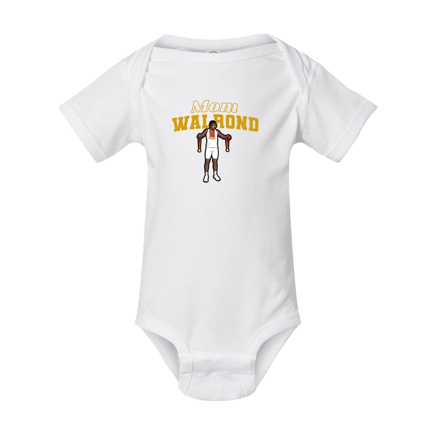 Baby Onesie — Mothers Day Block in White