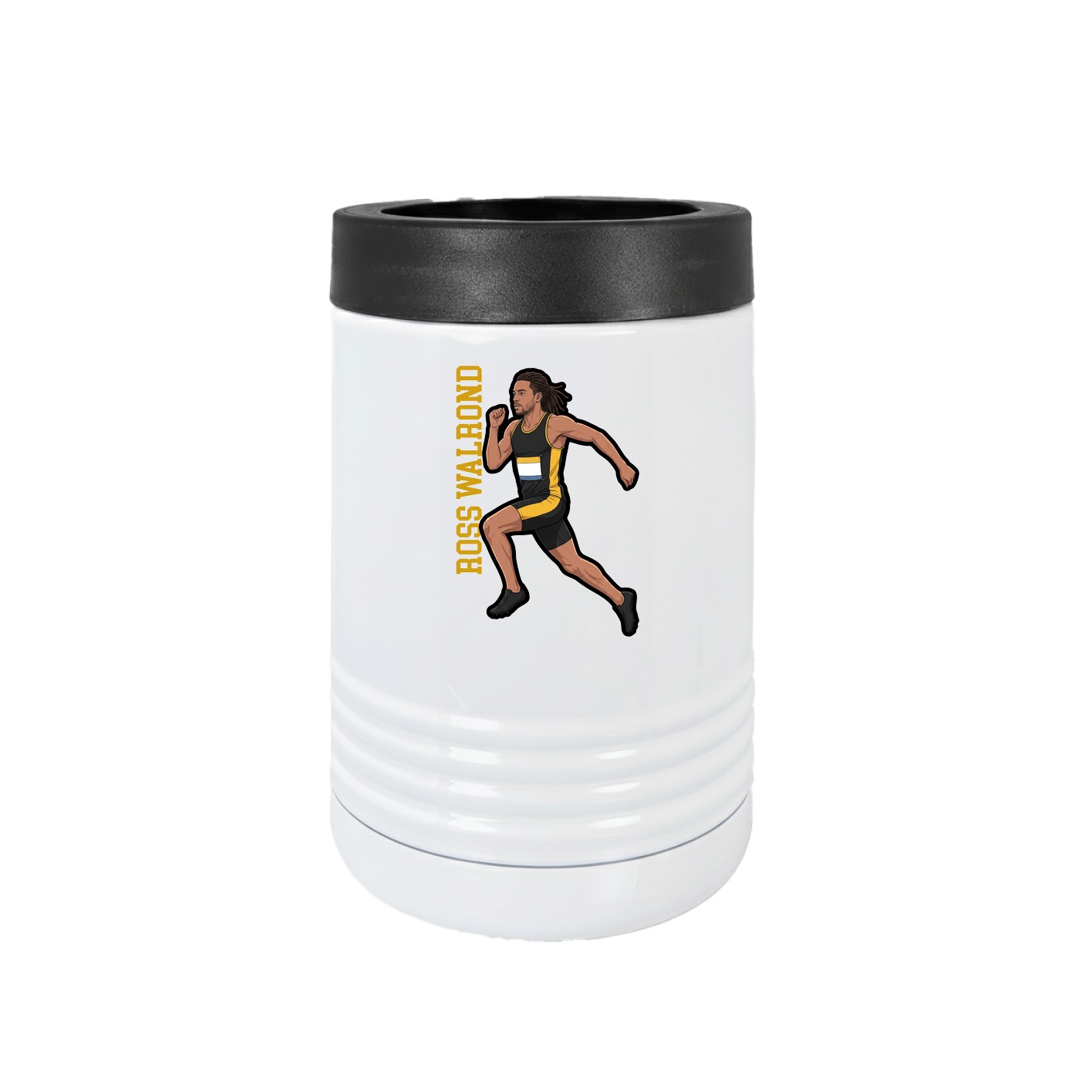 Beverage Holder — Name Vertical in White