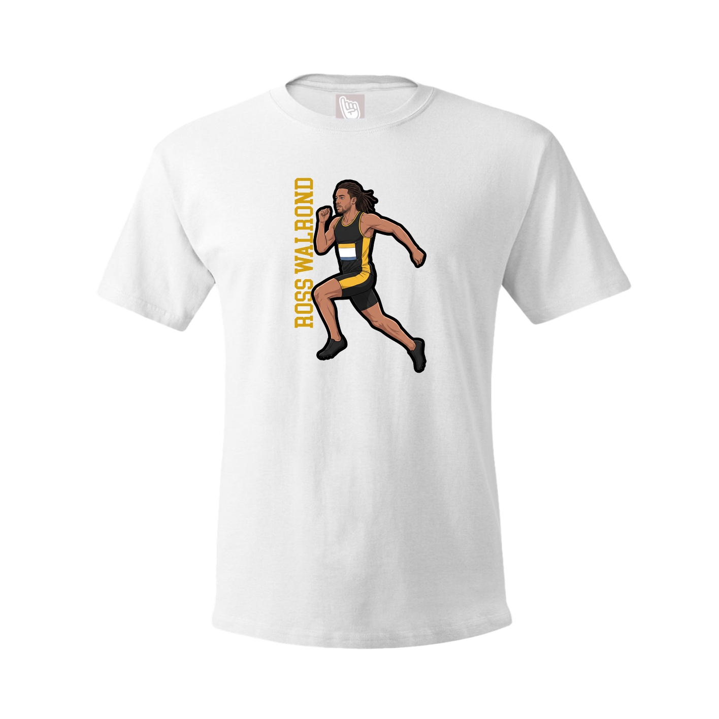 Tee — Name Vertical in White