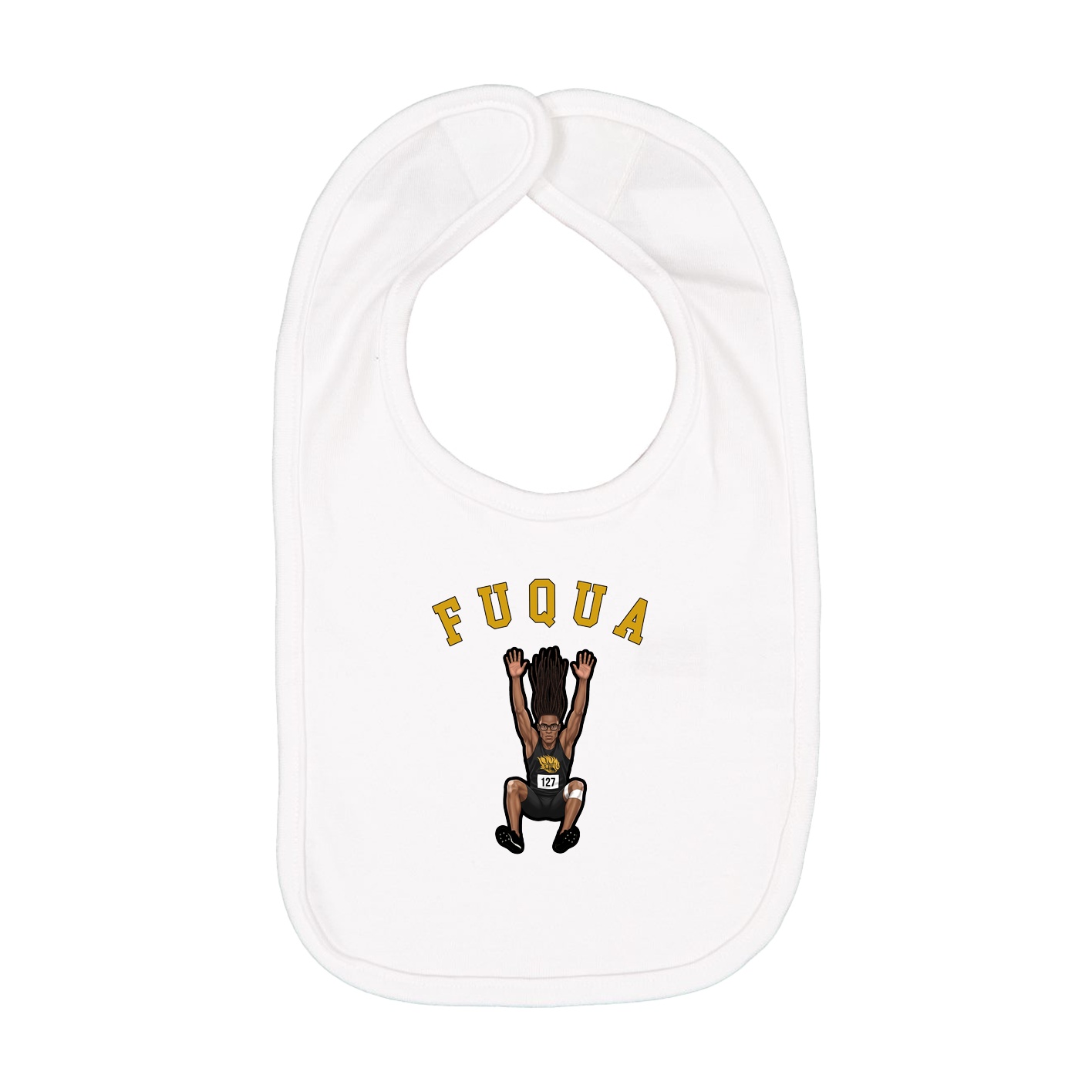 Infant Bib — Shirsey Arch in White