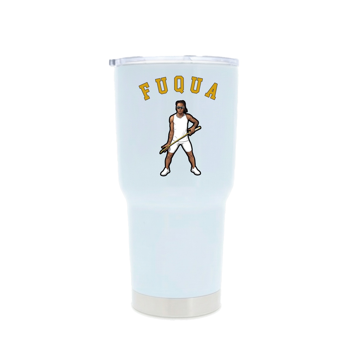 30oz Stainless Steel Tumbler — Shirsey Arch in White