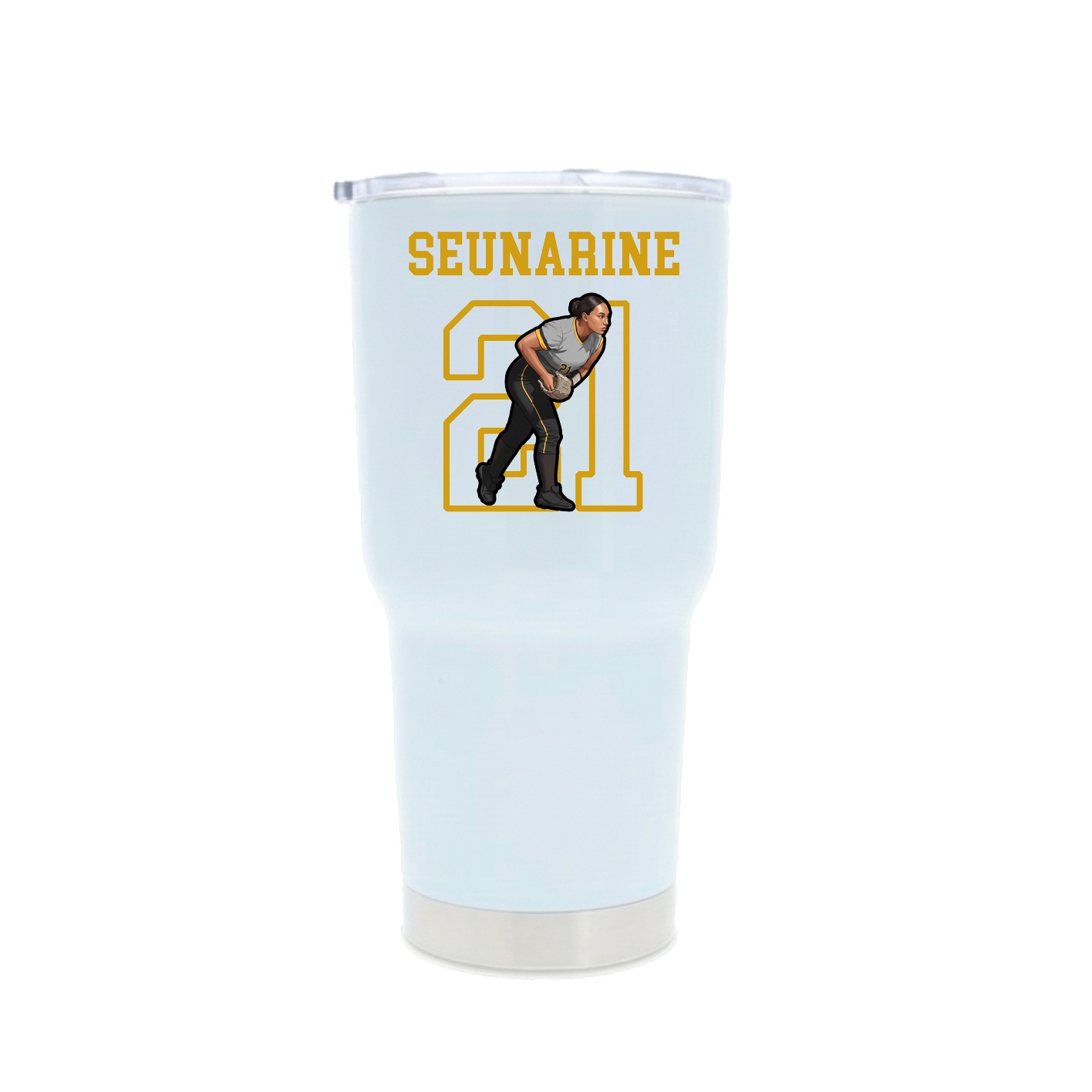 30oz Stainless Steel Tumbler — Shirsey in White