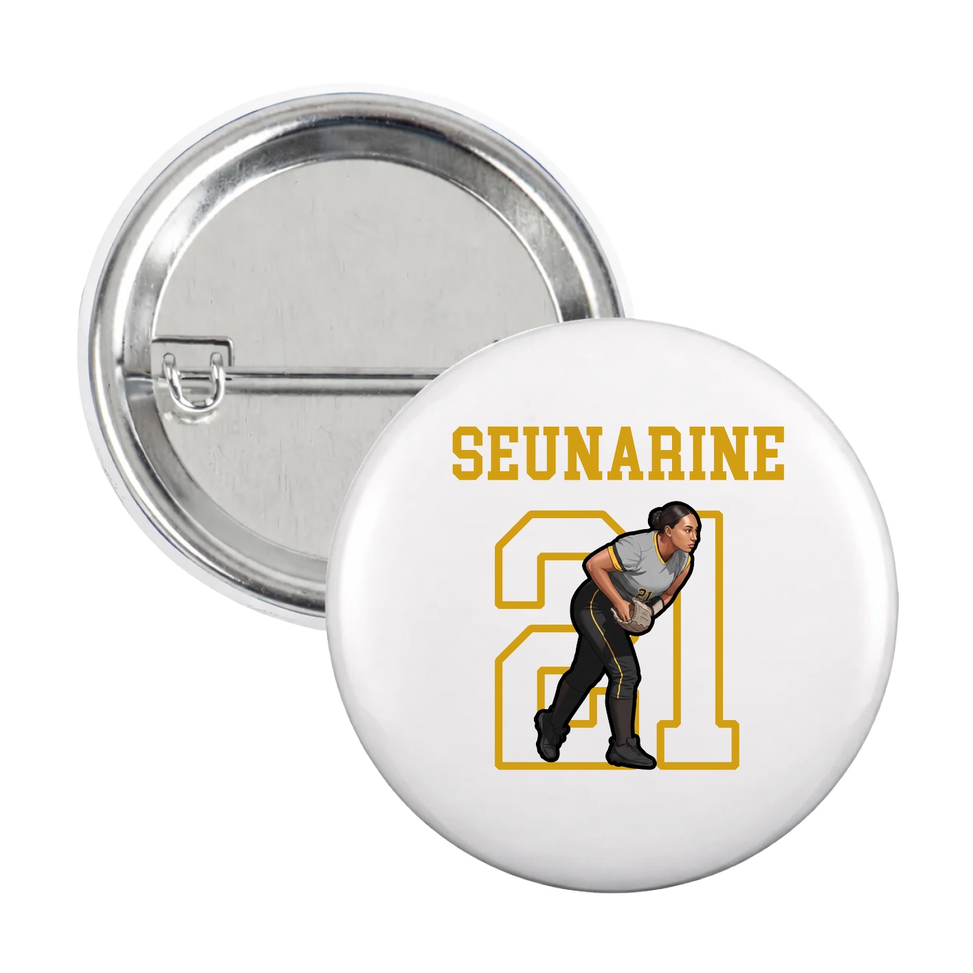 Game Day Button — Shirsey in White