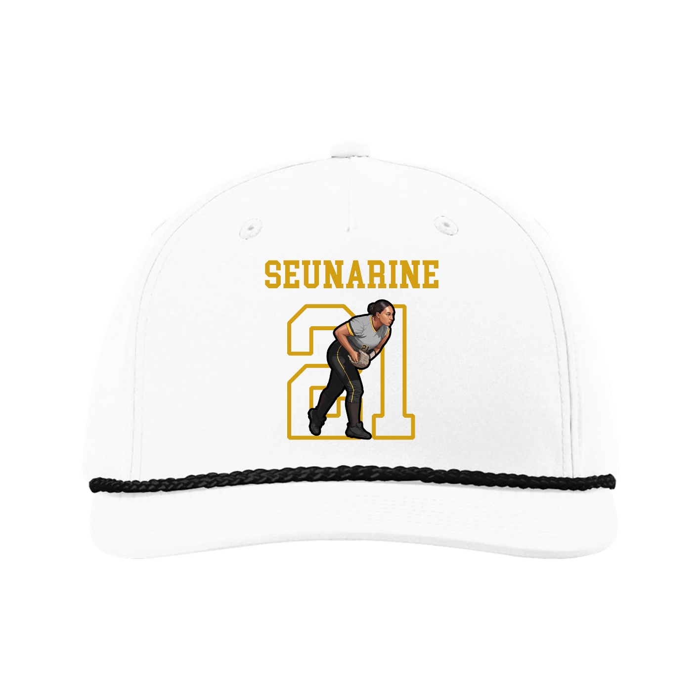 Five-Panel Classic Rope Cap — Shirsey in White