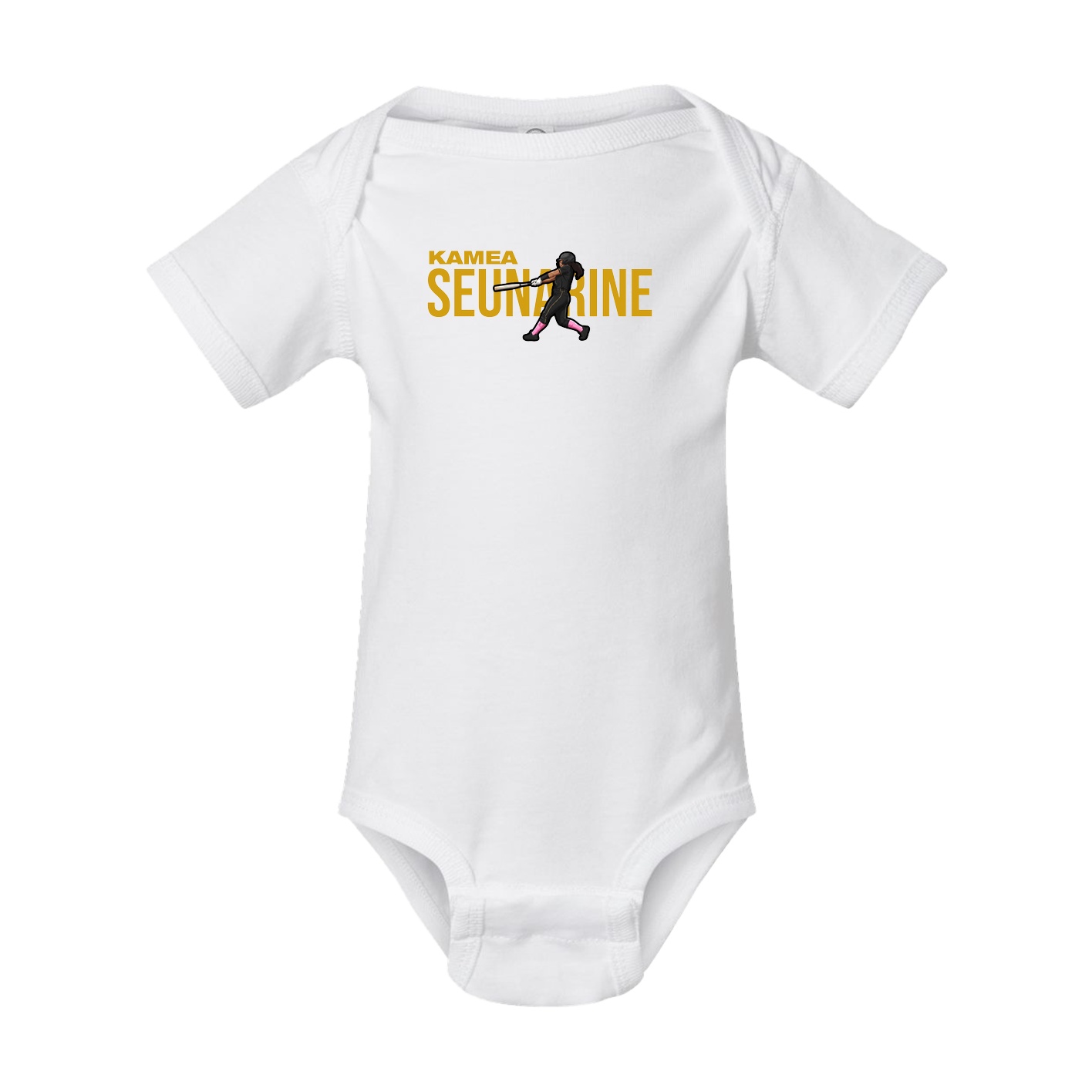 Baby Onesie — Player Name in White