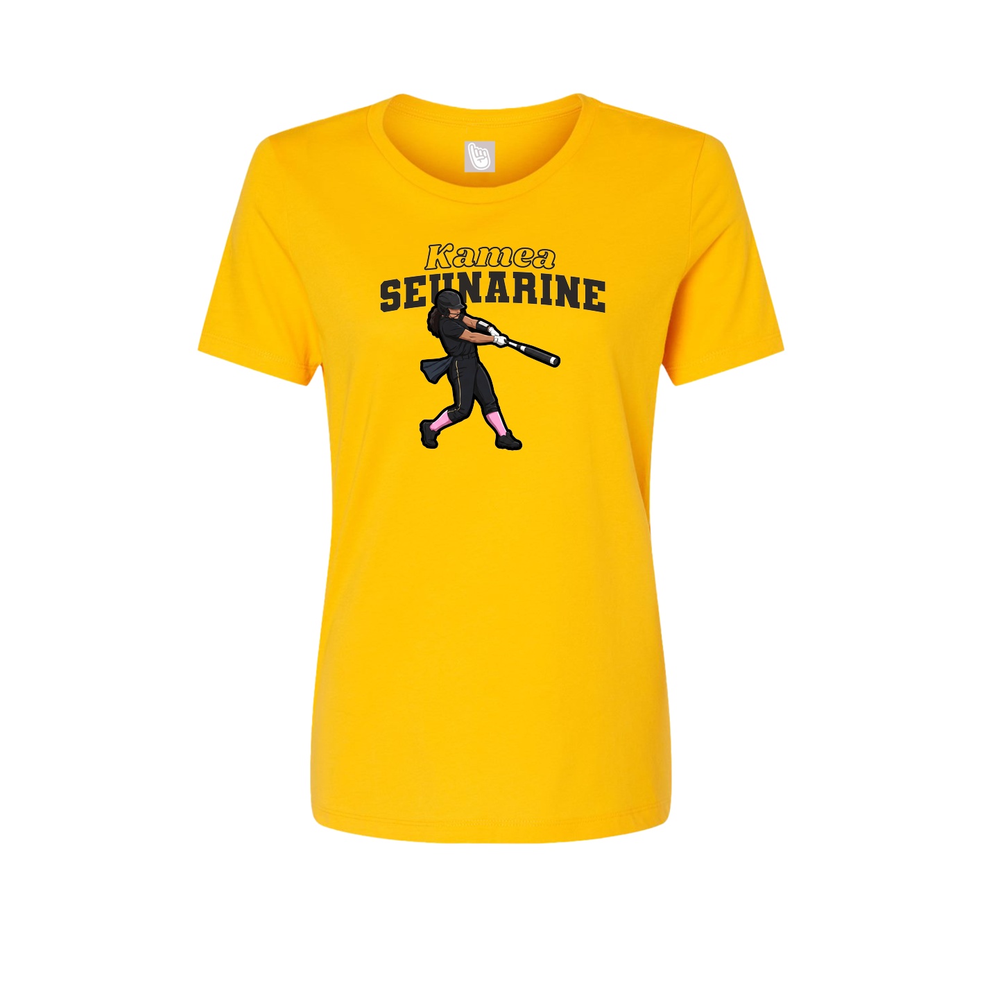 Womens Tee — Name Arch in Gold