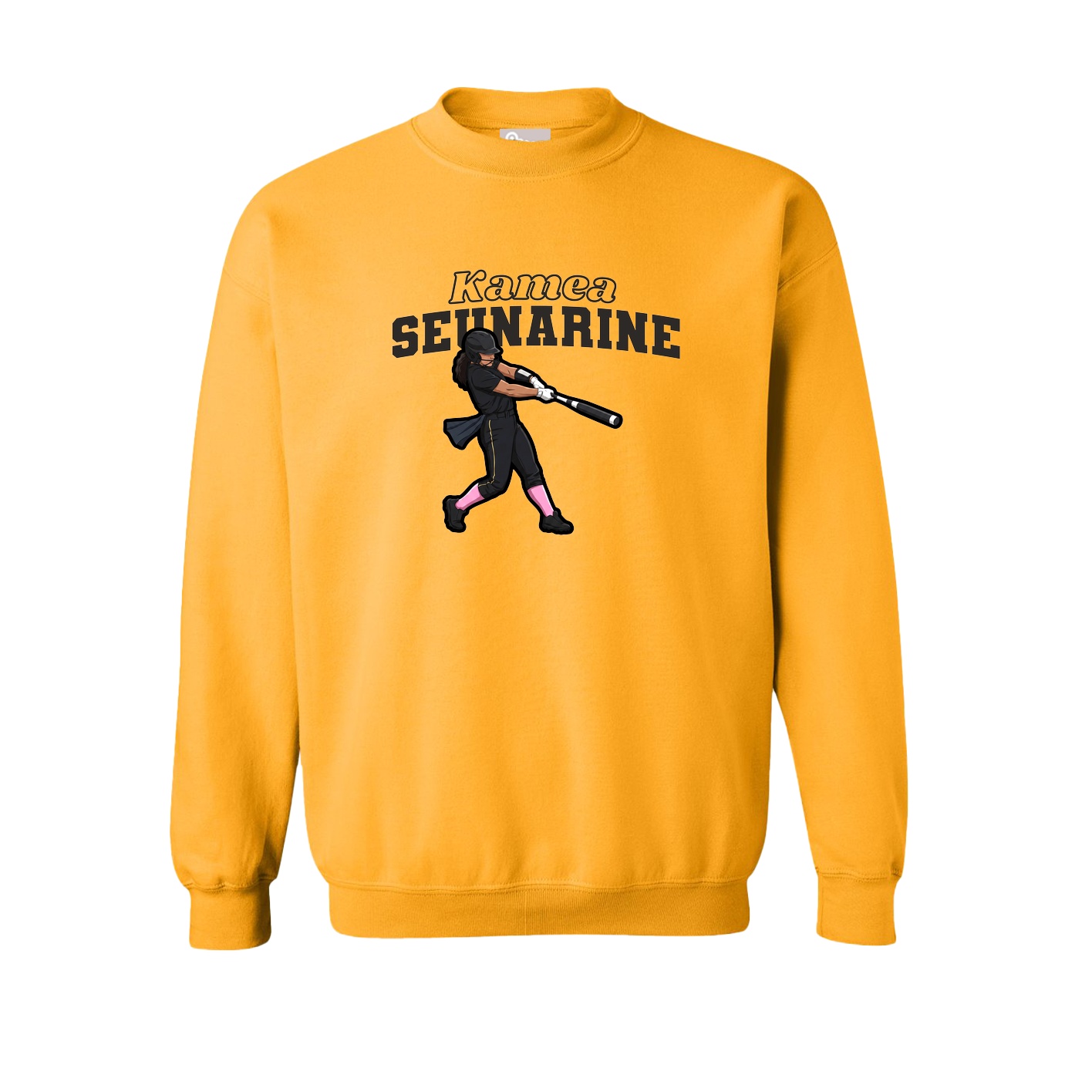 Fleece Crew — Name Arch in Gold