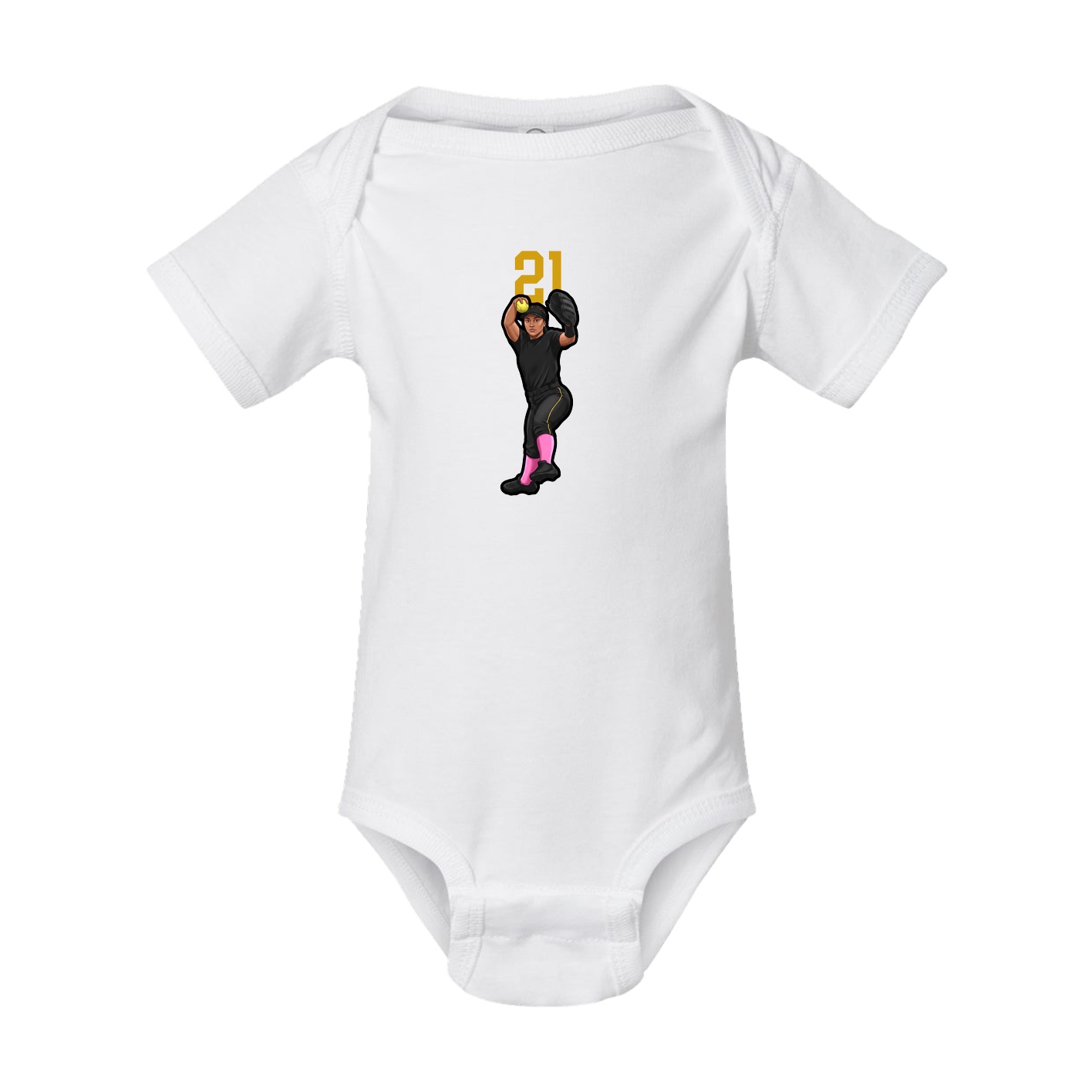 Baby Onesie — Number Top in White