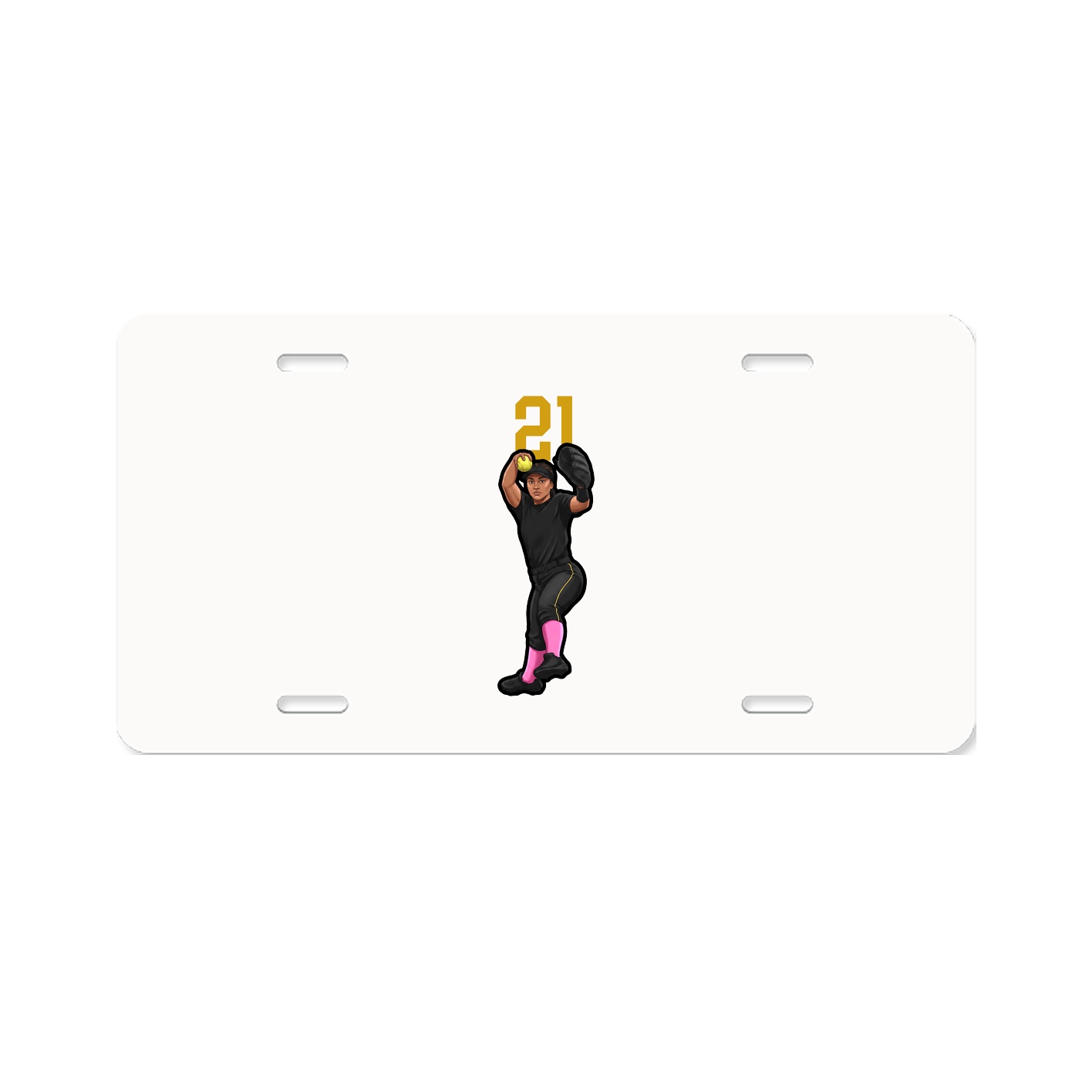 License Plate — Number Top in Classic