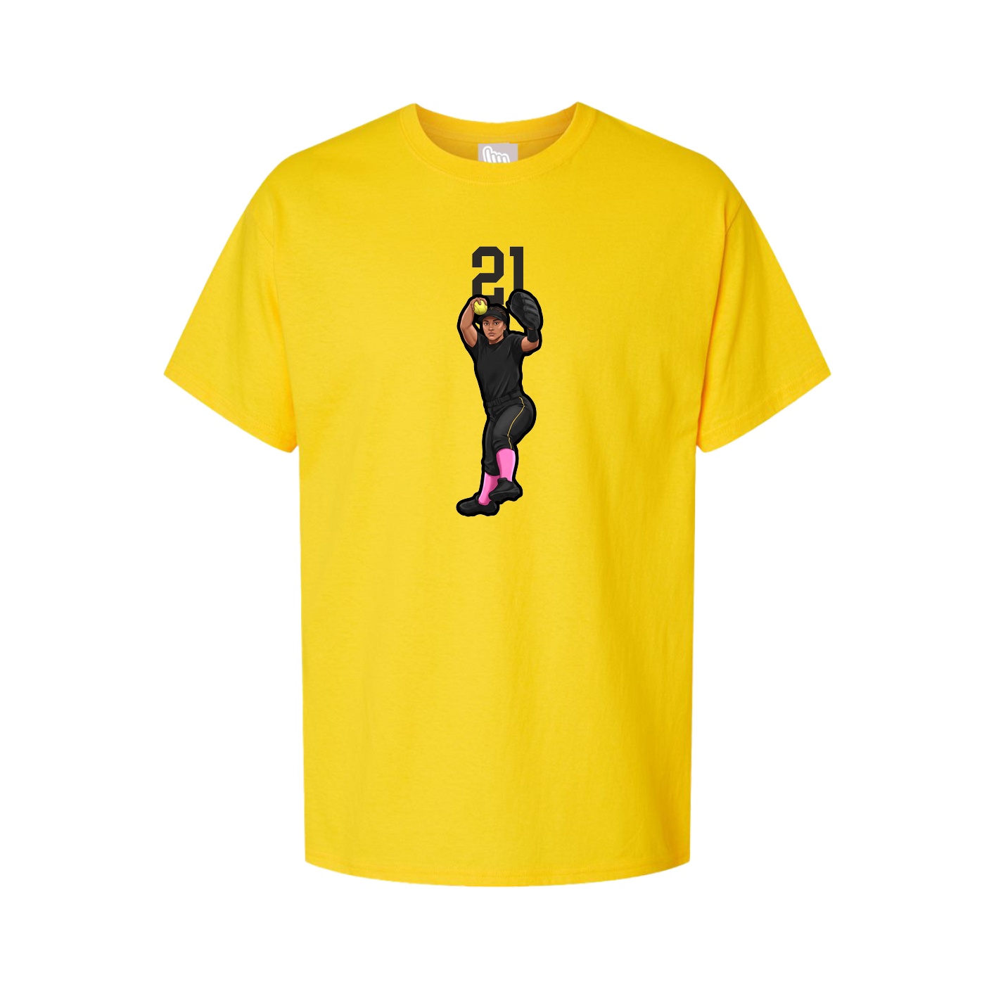 Youth Tee — Number Top in Gold