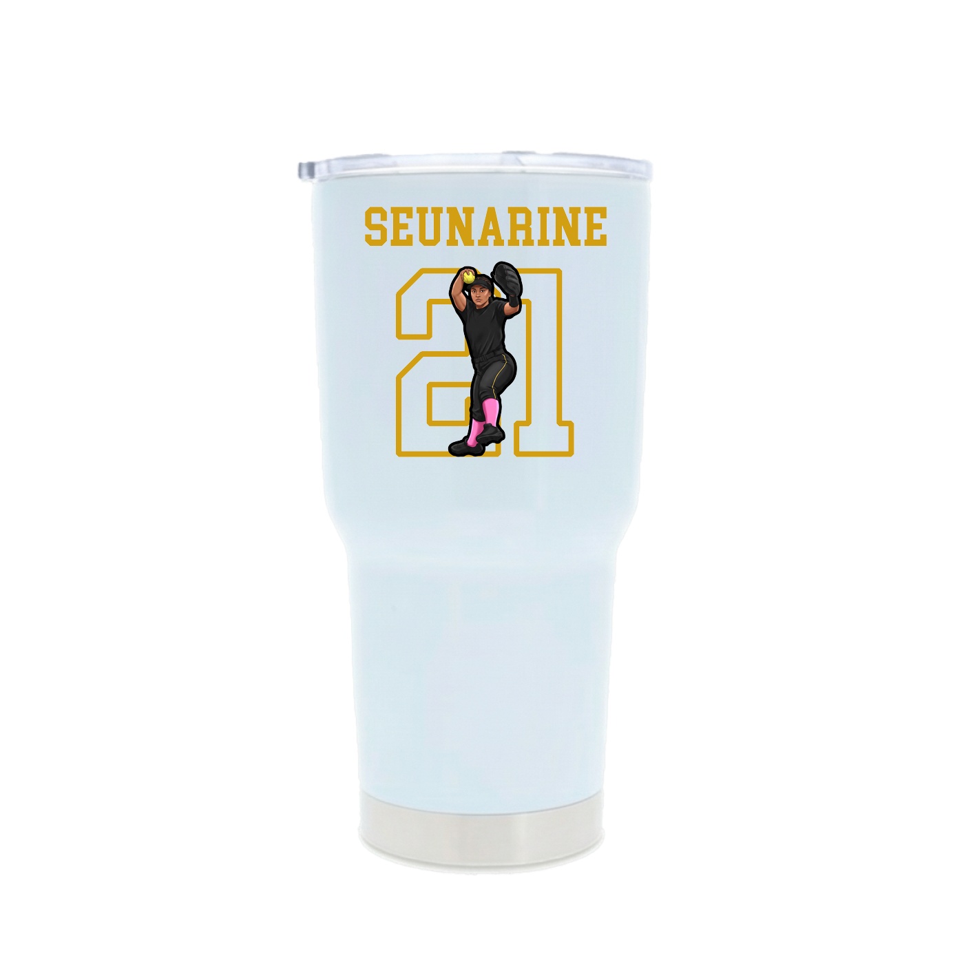 30oz Stainless Steel Tumbler — Shirsey in White