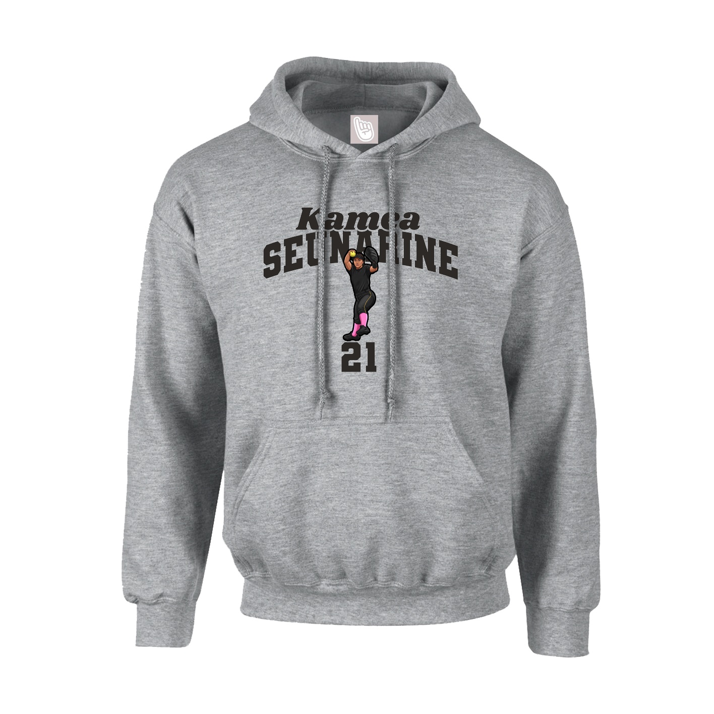 Youth Hoodie — Signature Arch in Grey