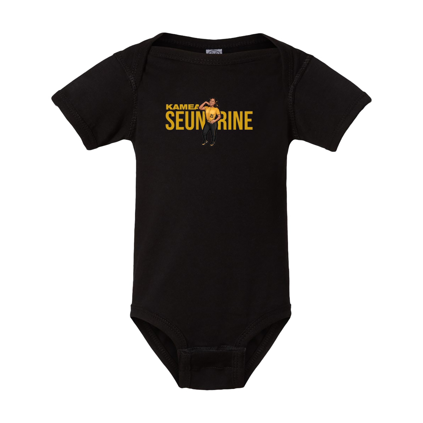 Baby Onesie — Player Name in Black