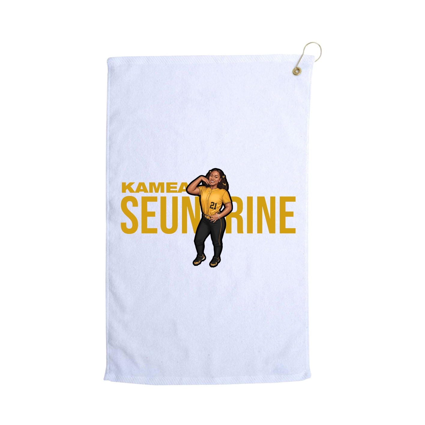 Golf Towel — Player Name in White