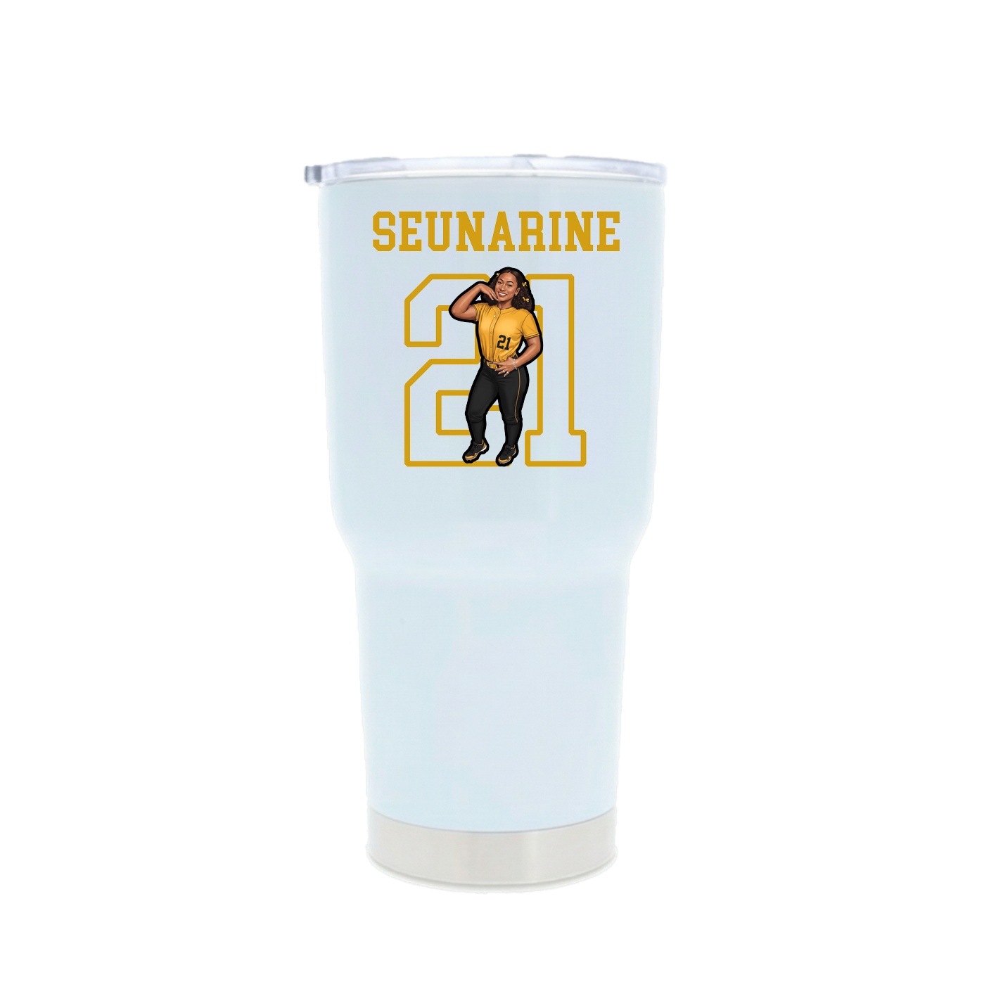 30oz Stainless Steel Tumbler — Shirsey in White