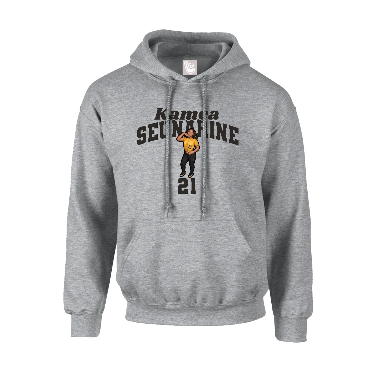 Youth Hoodie — Signature Arch in Grey
